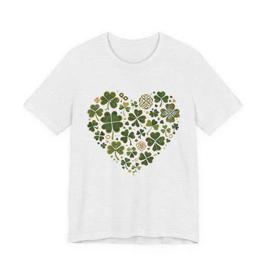 Clover Heart T-Shirt — St. Patrick's Day Lucky Shamrock Tee