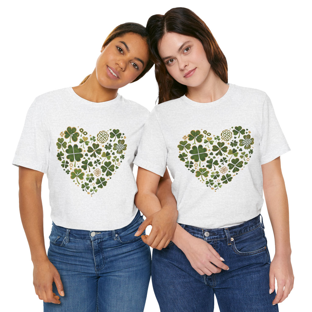 Clover Heart T-Shirt — St. Patrick's Day Lucky Shamrock Tee