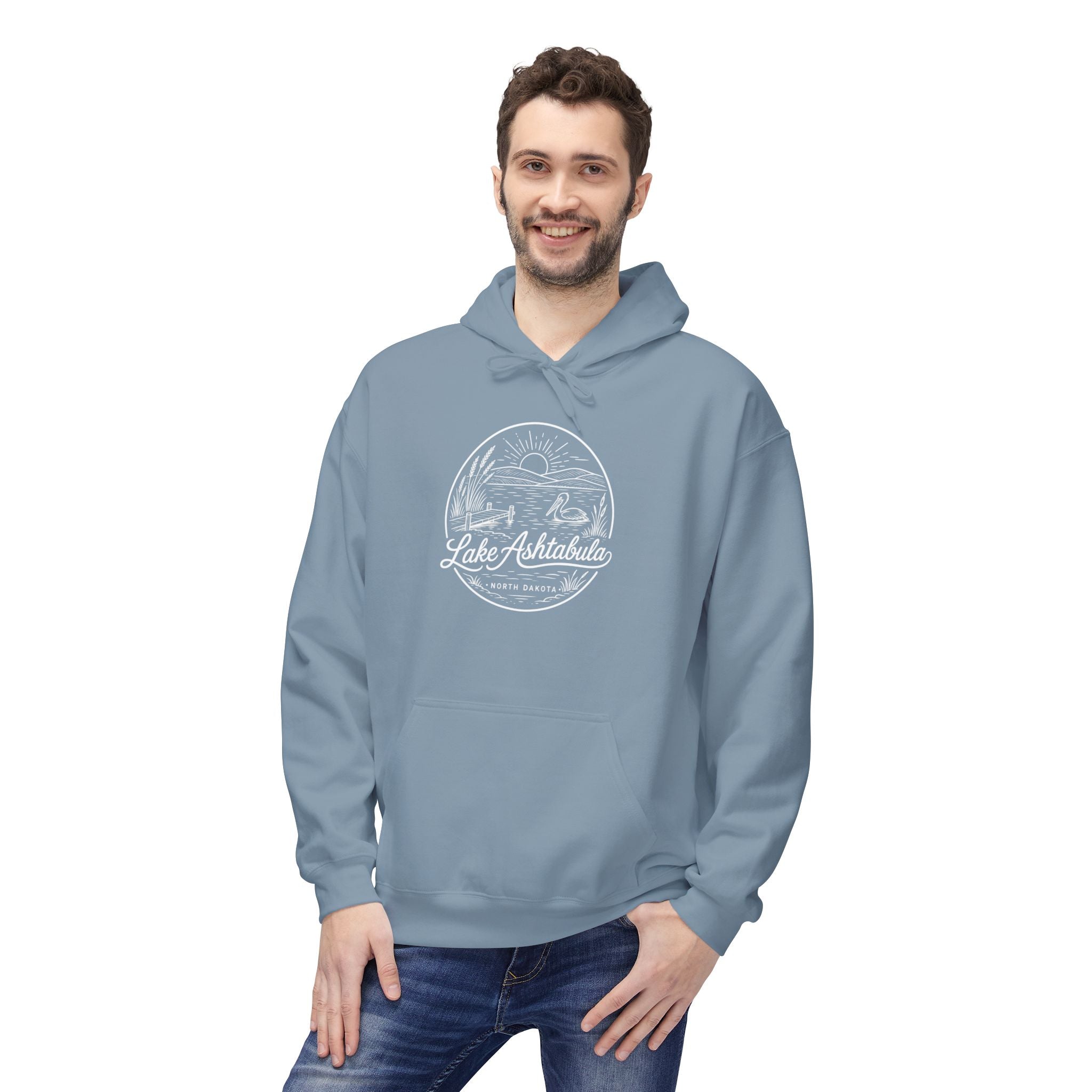 Classic White Hoodie — Midweight Fleece Pullover