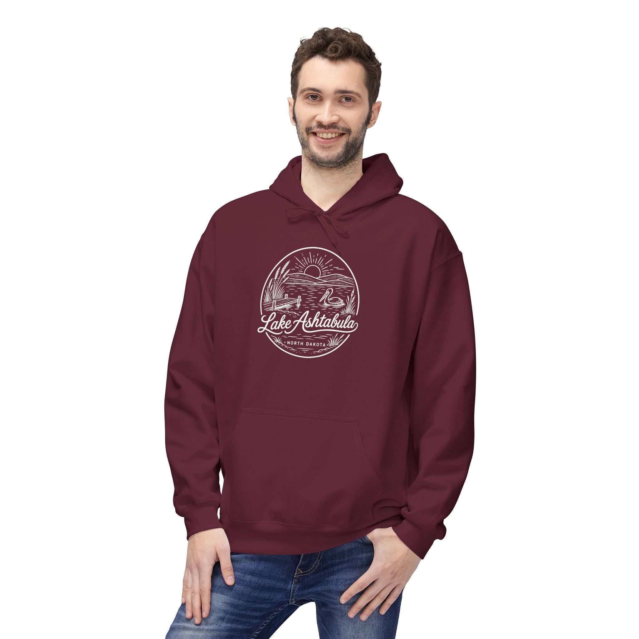 Classic White Hoodie — Midweight Fleece Pullover
