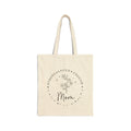 Mom Floral Tote Bag — "Strong • Loved • Enough" Canvas Market Tote
