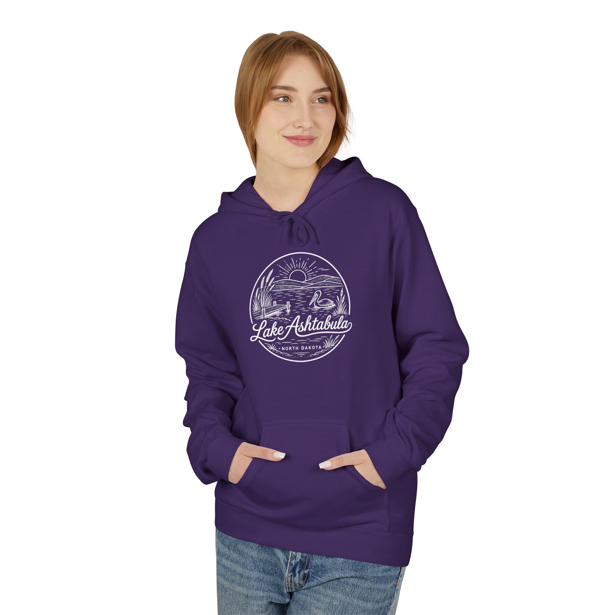 Classic White Hoodie — Midweight Fleece Pullover
