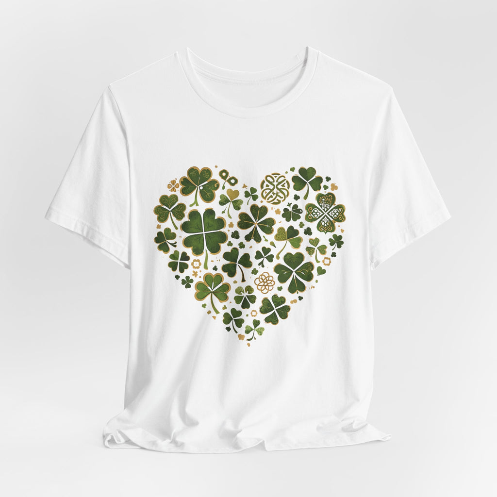Clover Heart T-Shirt — St. Patrick's Day Lucky Shamrock Tee