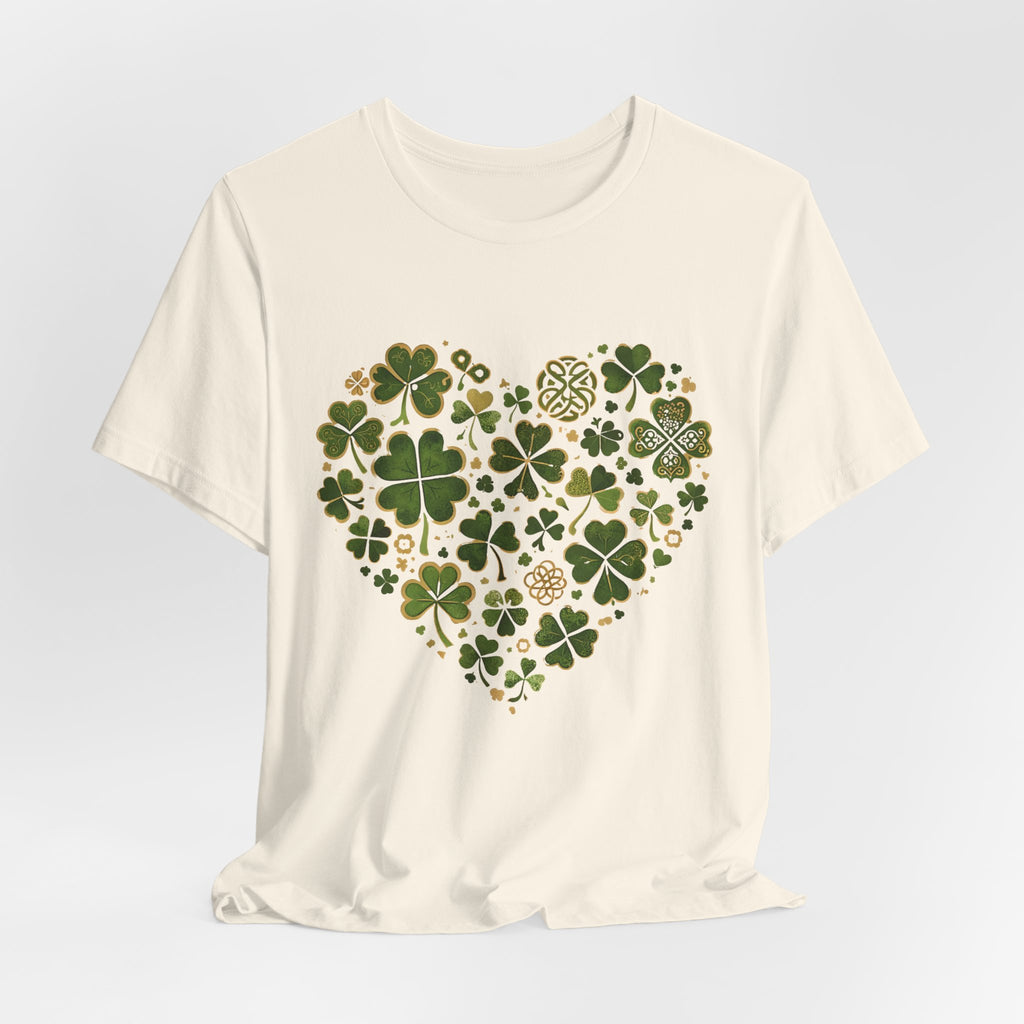 Clover Heart T-Shirt — St. Patrick's Day Lucky Shamrock Tee