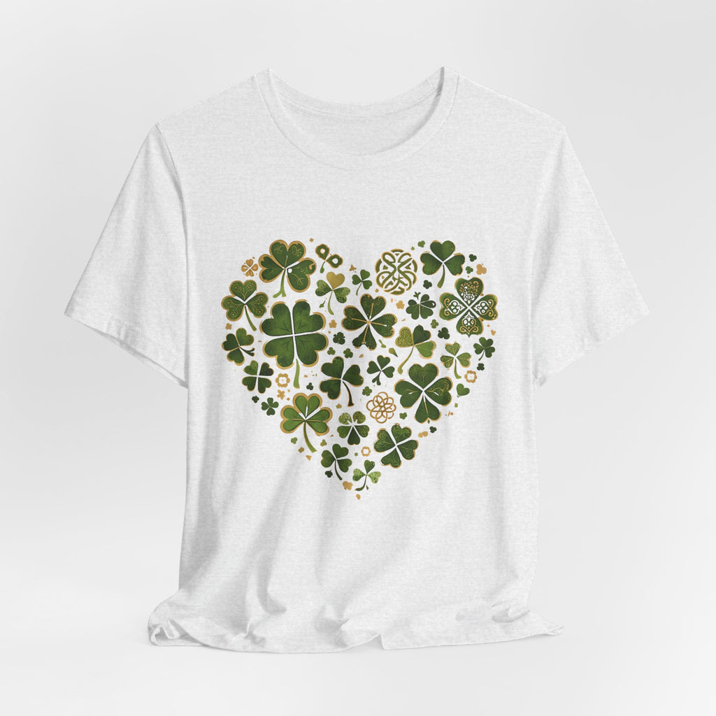 Clover Heart T-Shirt — St. Patrick's Day Lucky Shamrock Tee