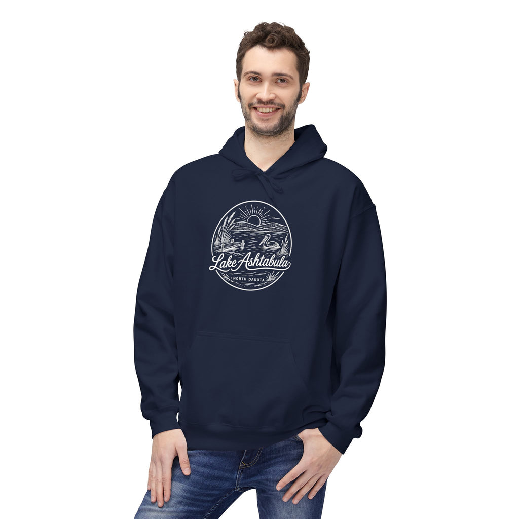 Classic White Hoodie — Midweight Fleece Pullover