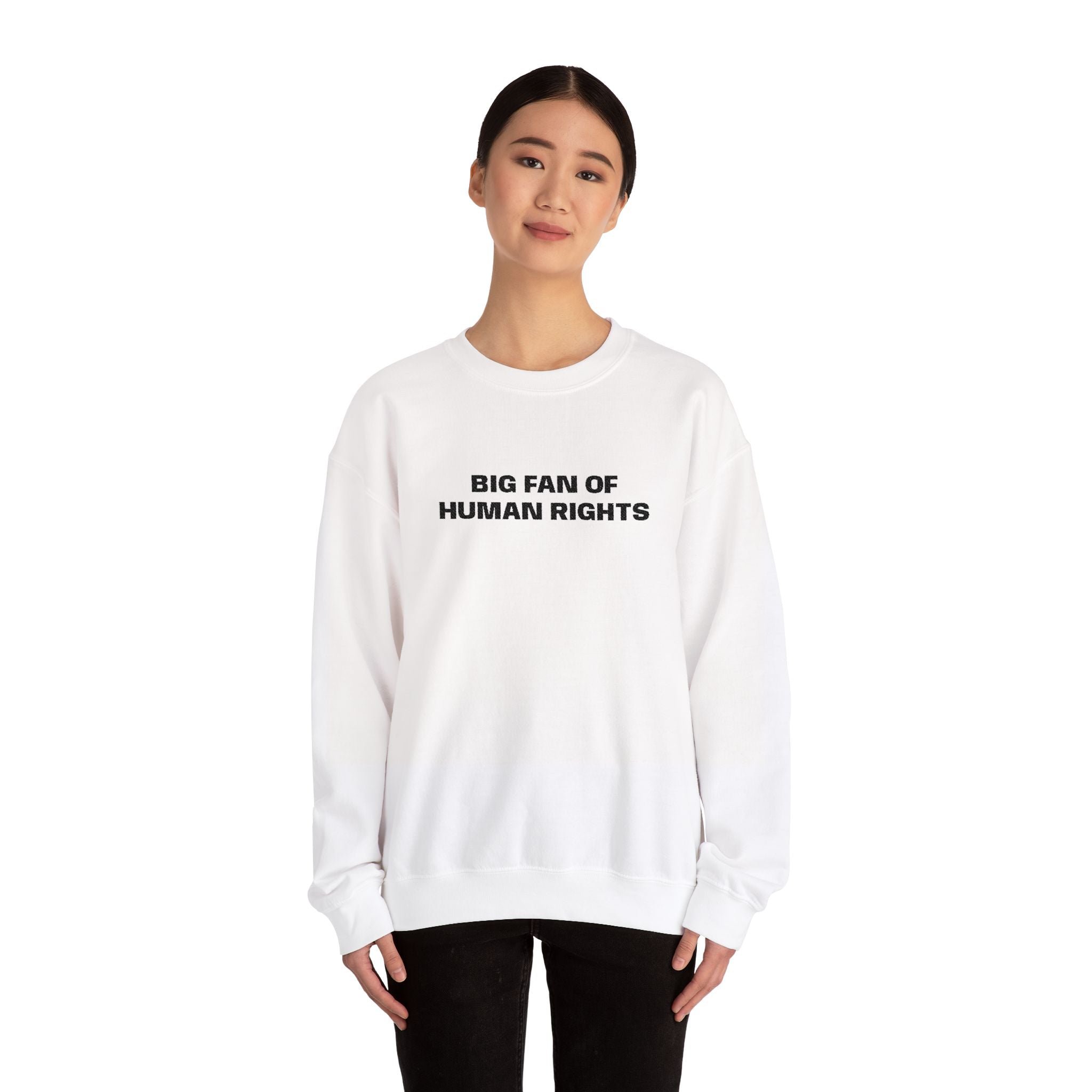 Big Fan of Human Rights Embroidered Sweatshirt
