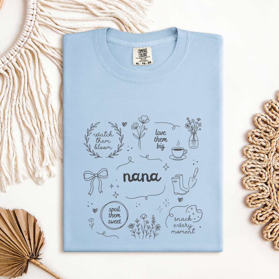 Doodle Positivity T-Shirt — Minimal Floral & Inspirational Sketches