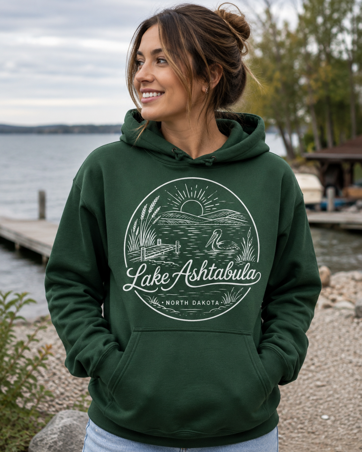 Lake Ashtabula North Dakota Hoodie | Lake Life Hoodie | Unisex Heavy Blend Hooded Sweatshirt | Lake Cabin Apparel | ND Lake Shirt