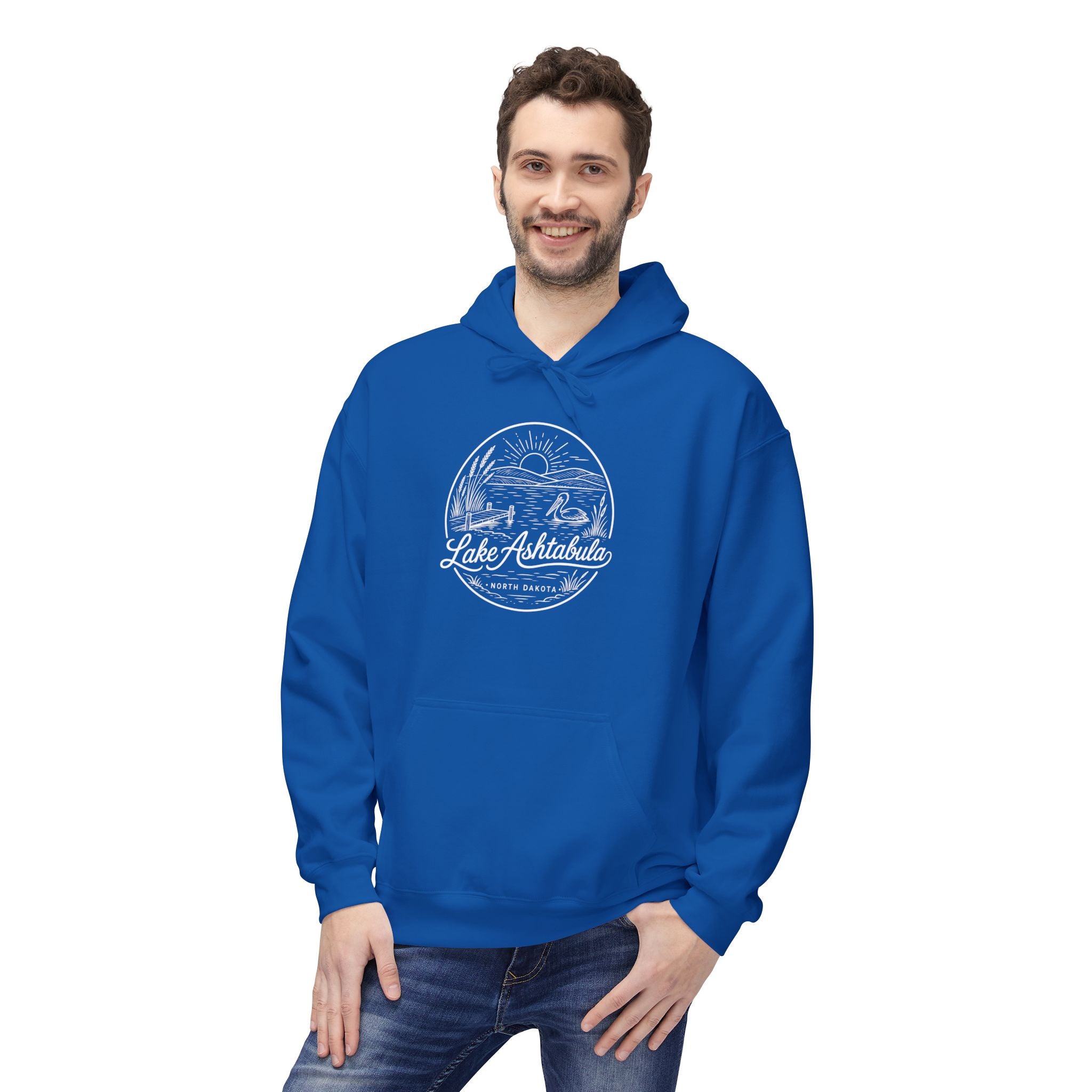 Classic White Hoodie — Midweight Fleece Pullover