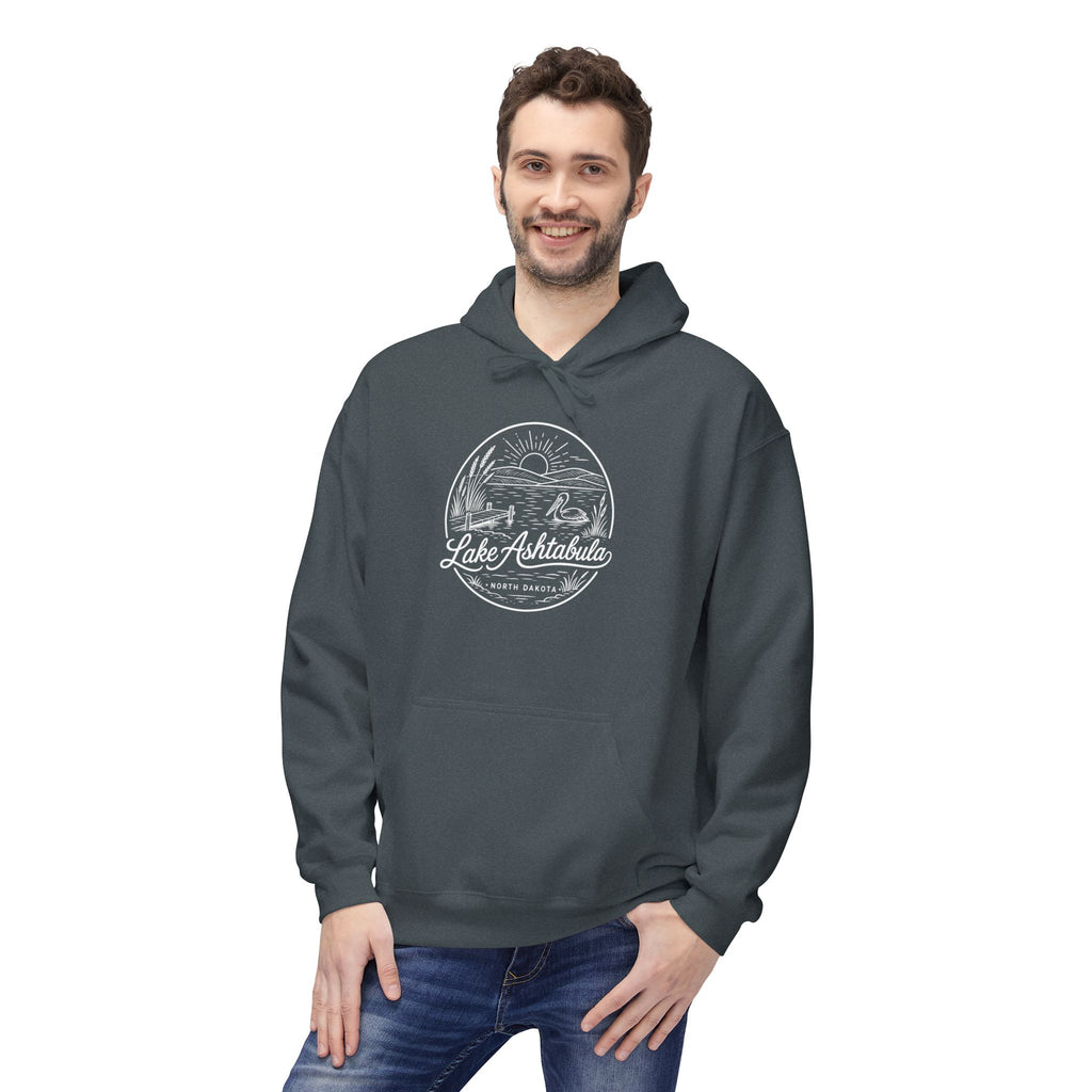 Classic White Hoodie — Midweight Fleece Pullover