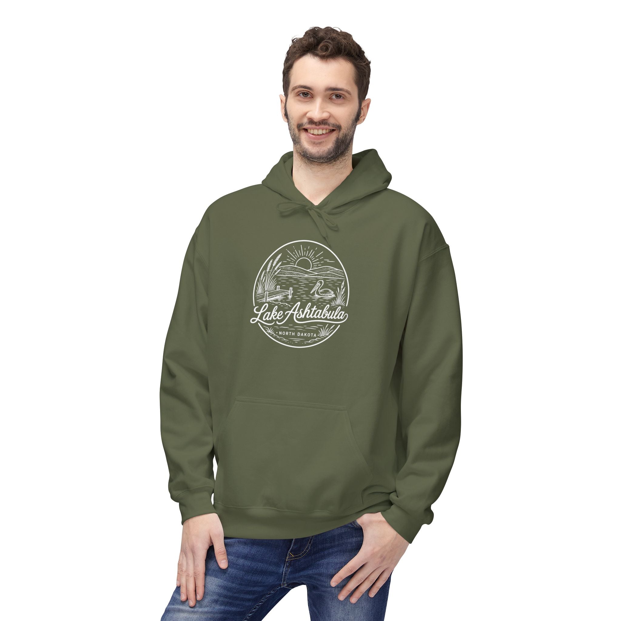Classic White Hoodie — Midweight Fleece Pullover