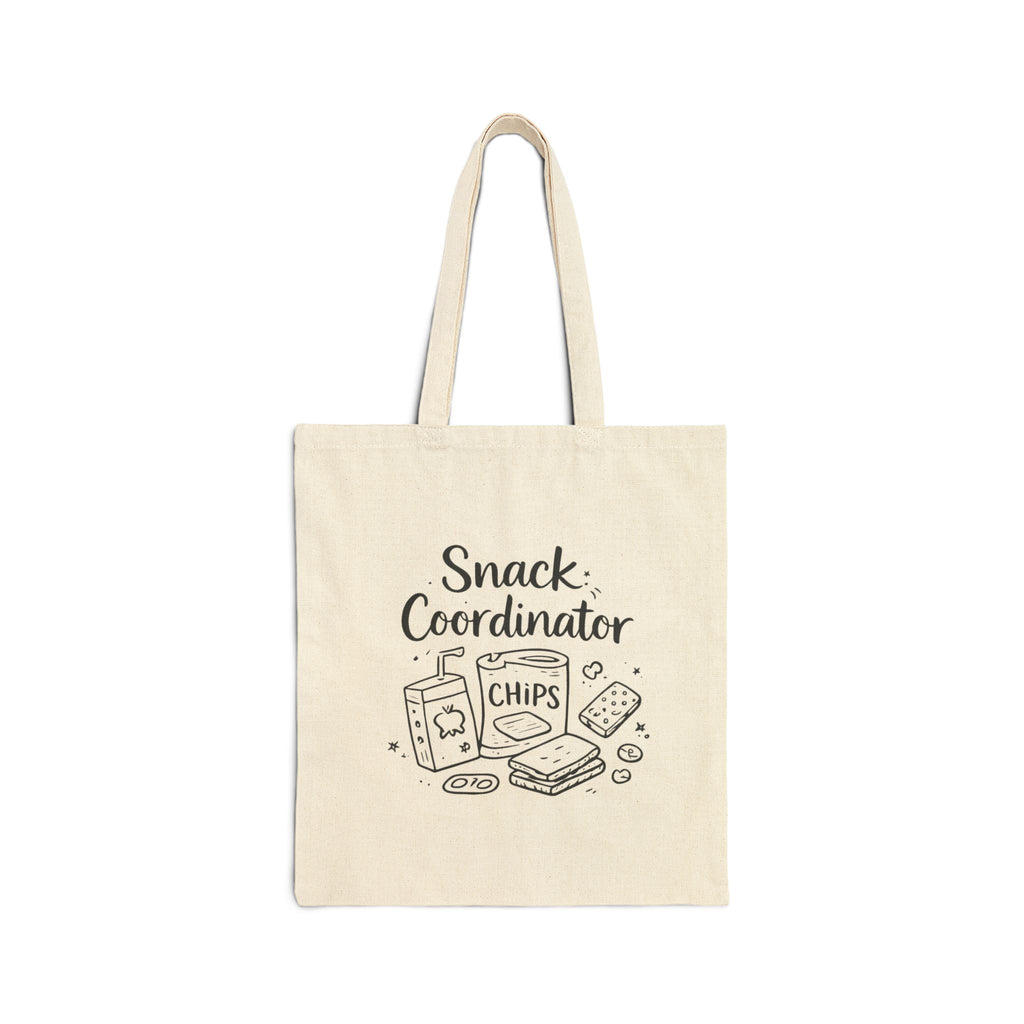 Tote Bag — "Snack Coordinator" Canvas Grocery & School Tote