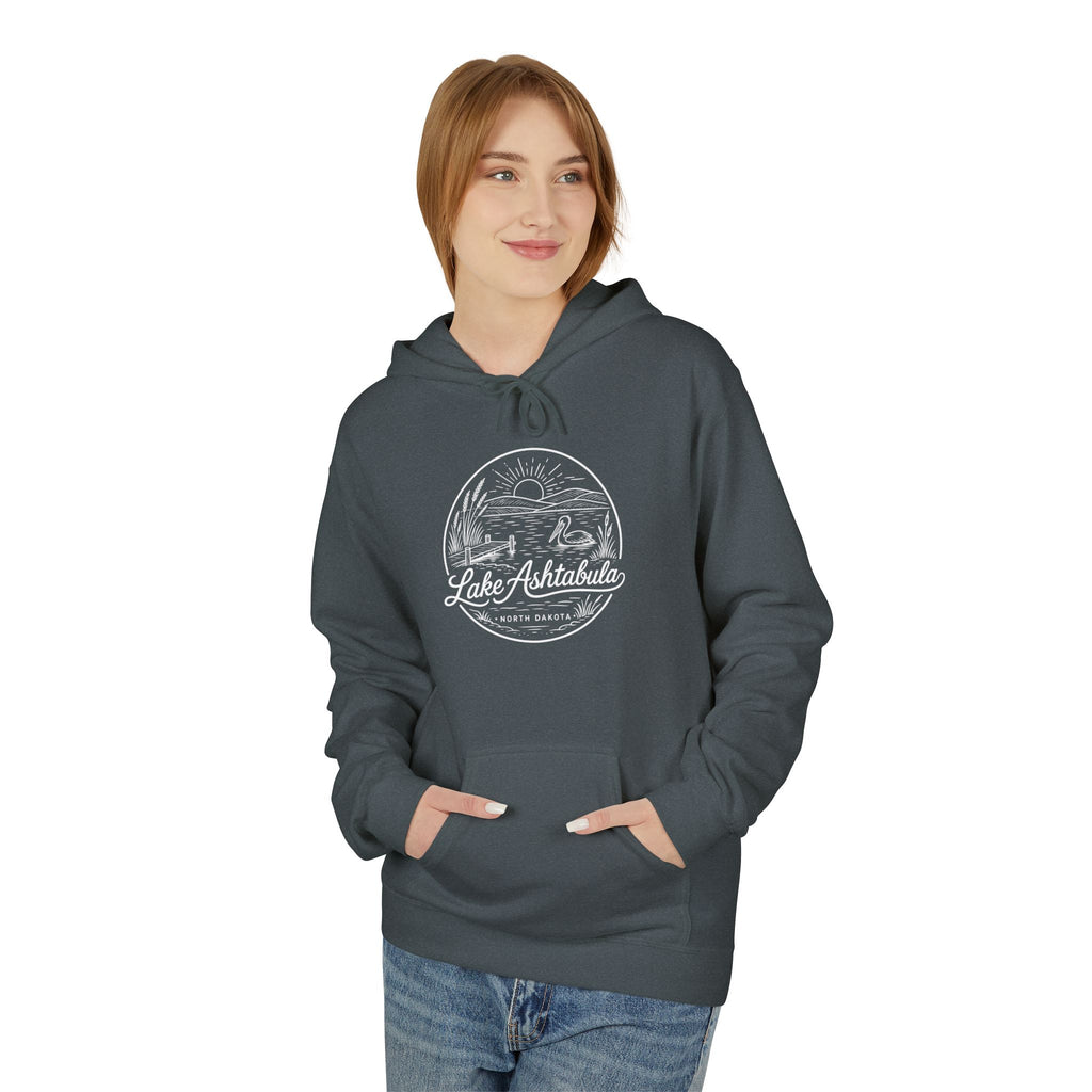 Classic White Hoodie — Midweight Fleece Pullover