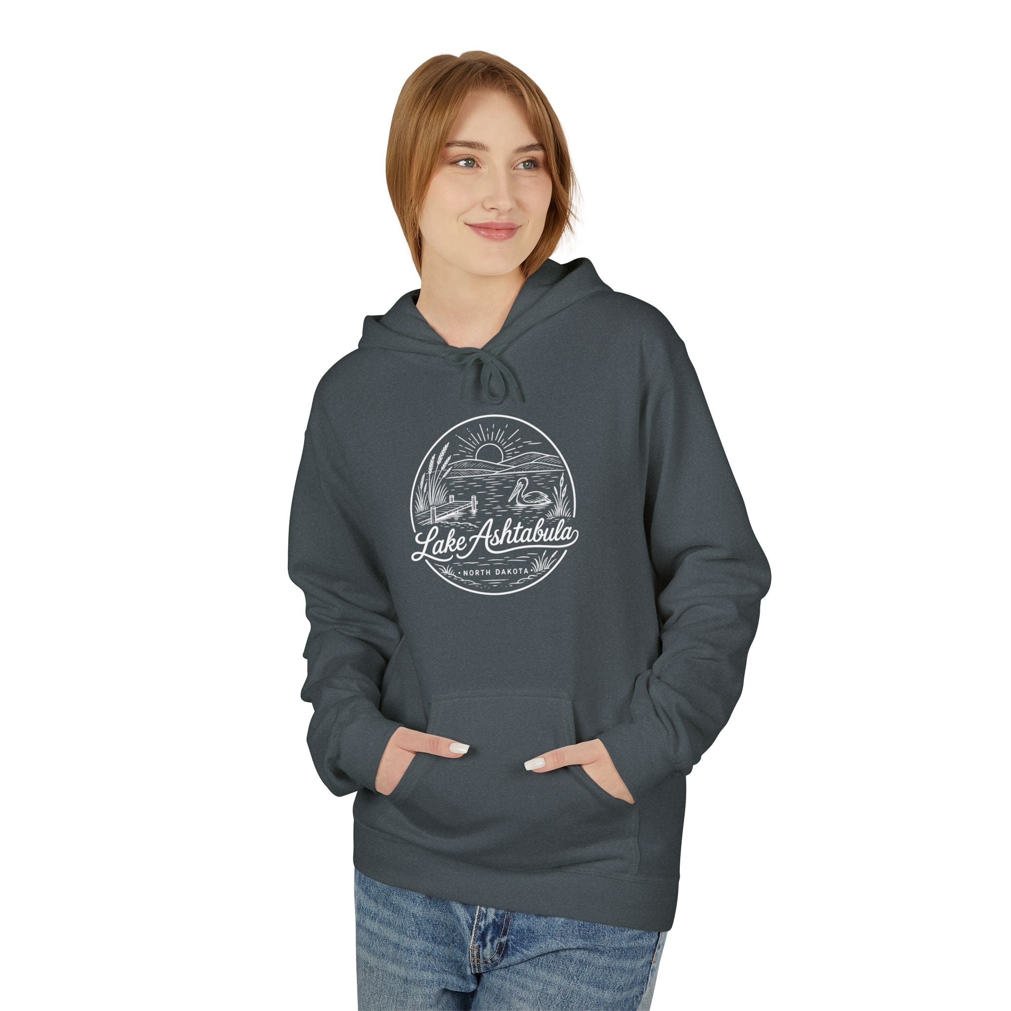 Classic White Hoodie — Midweight Fleece Pullover