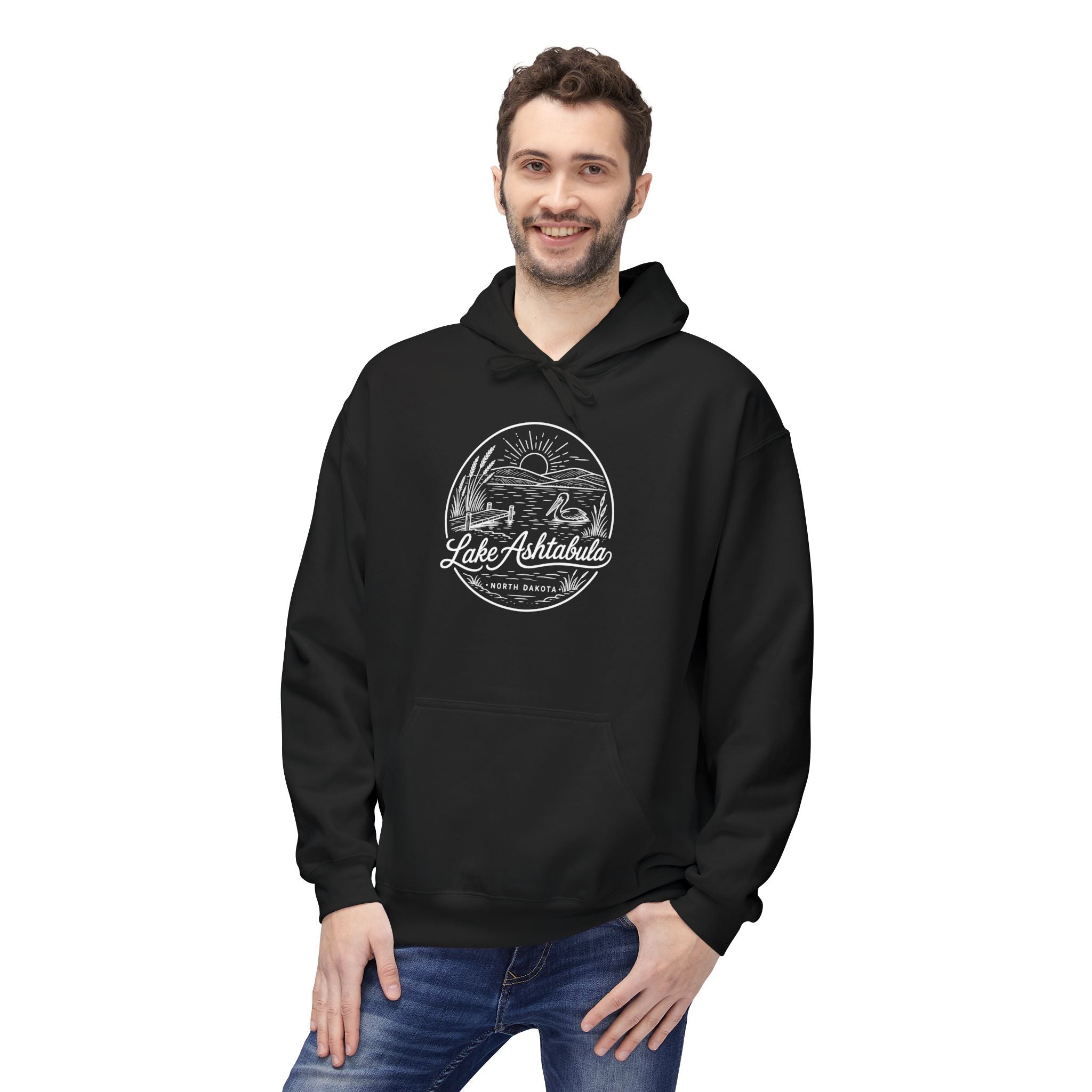 Classic White Hoodie — Midweight Fleece Pullover