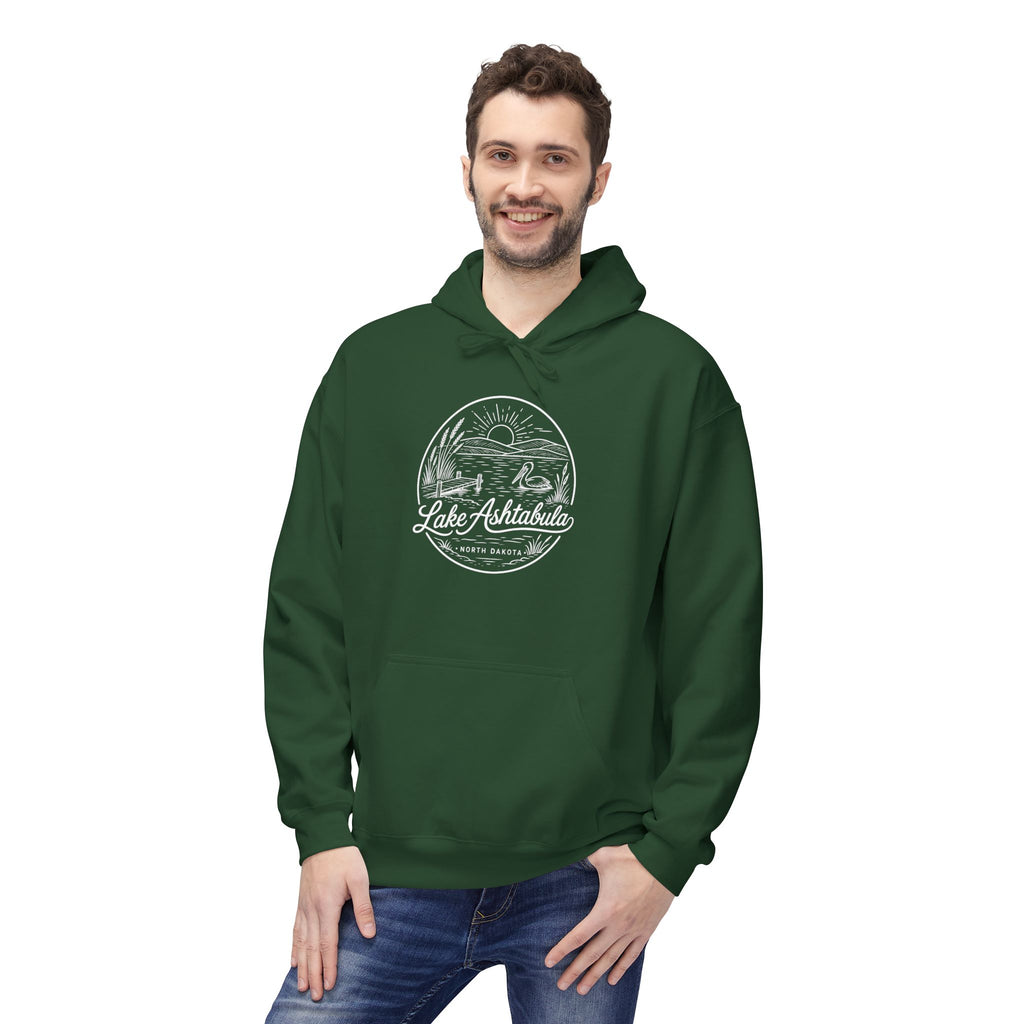 Classic White Hoodie — Midweight Fleece Pullover