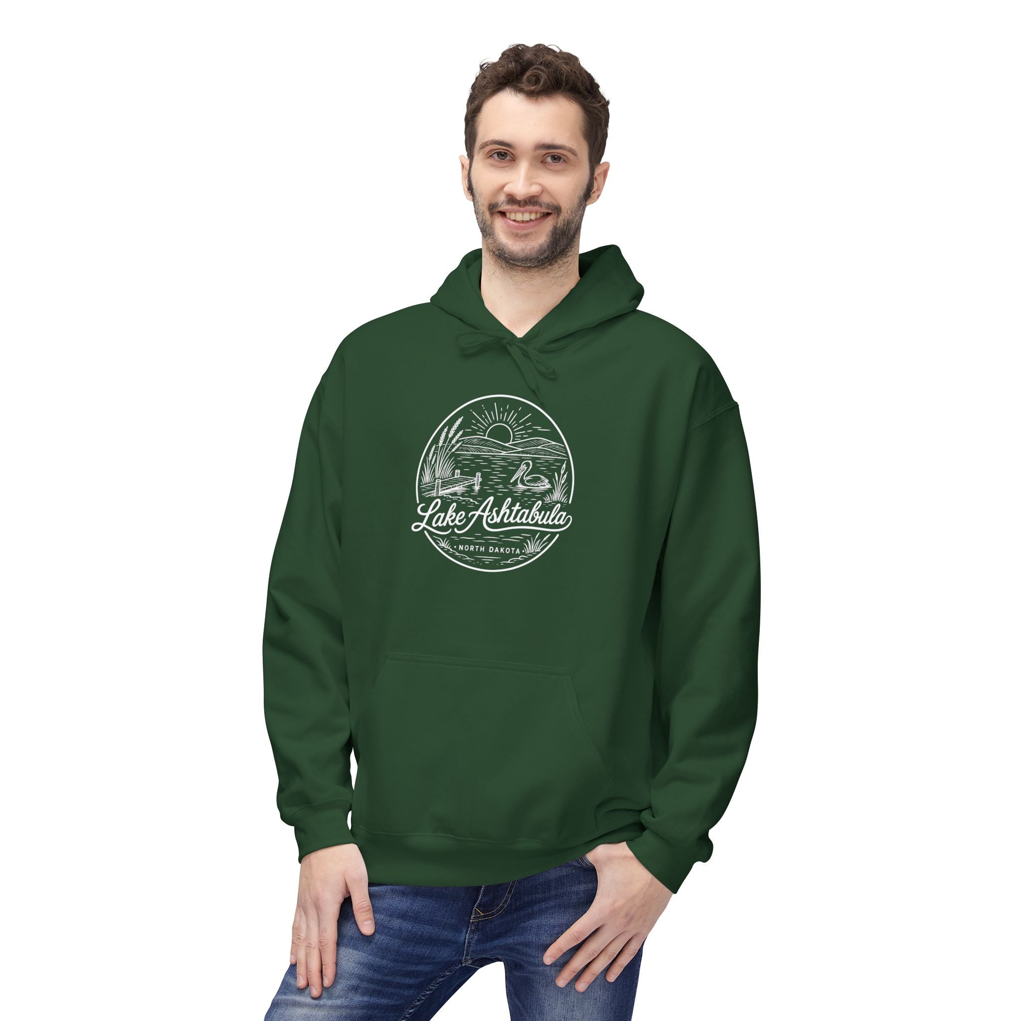 Classic White Hoodie — Midweight Fleece Pullover