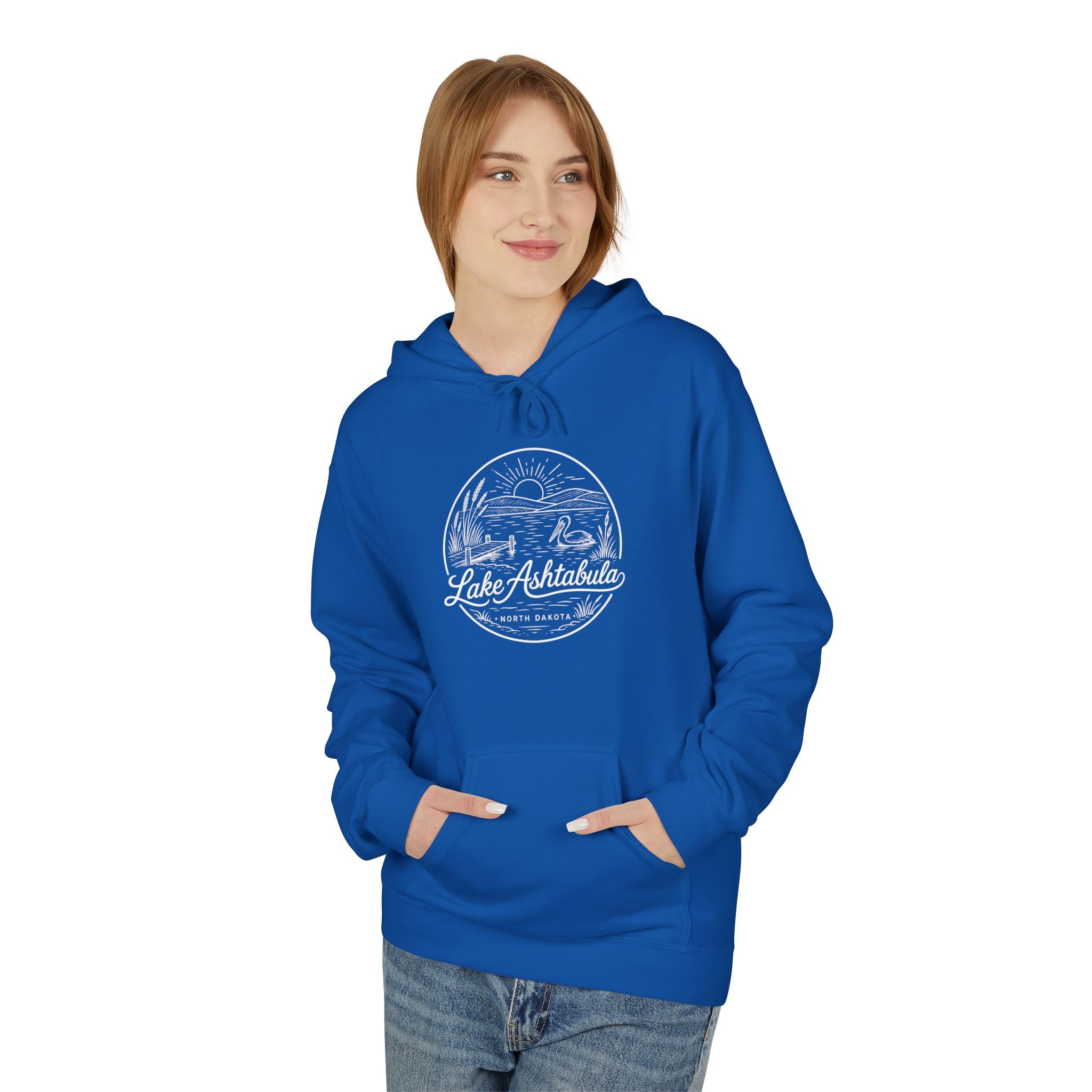 Classic White Hoodie — Midweight Fleece Pullover