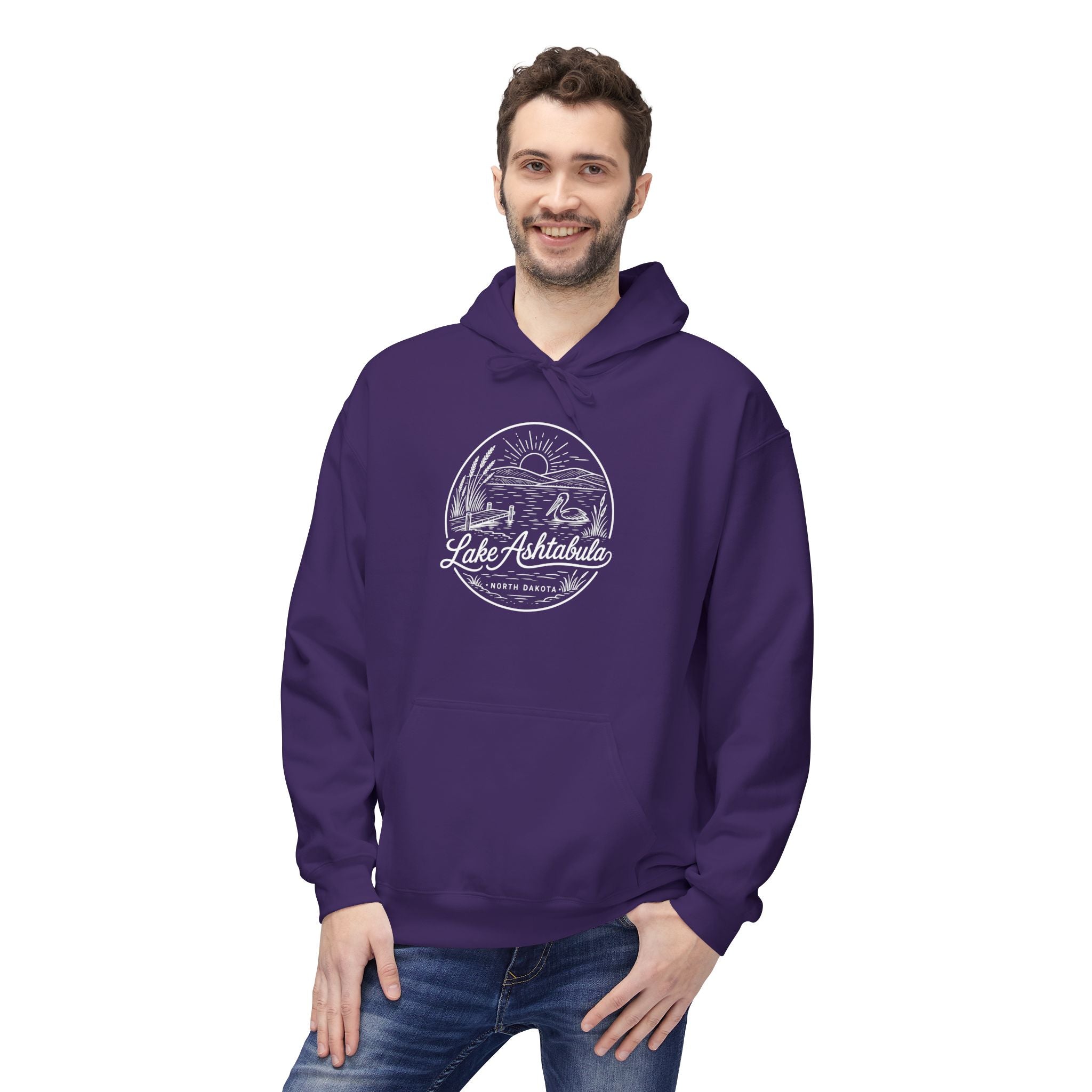 Classic White Hoodie — Midweight Fleece Pullover