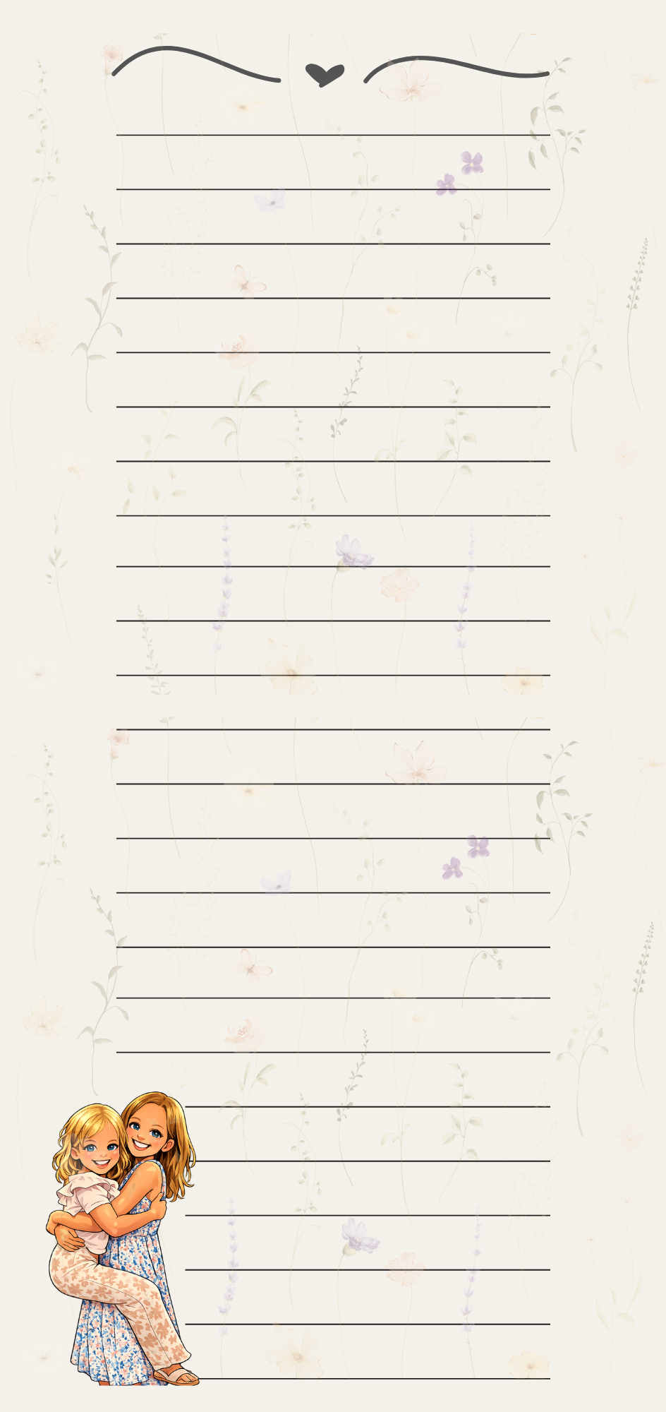 Custom Illustrated Family Notepad