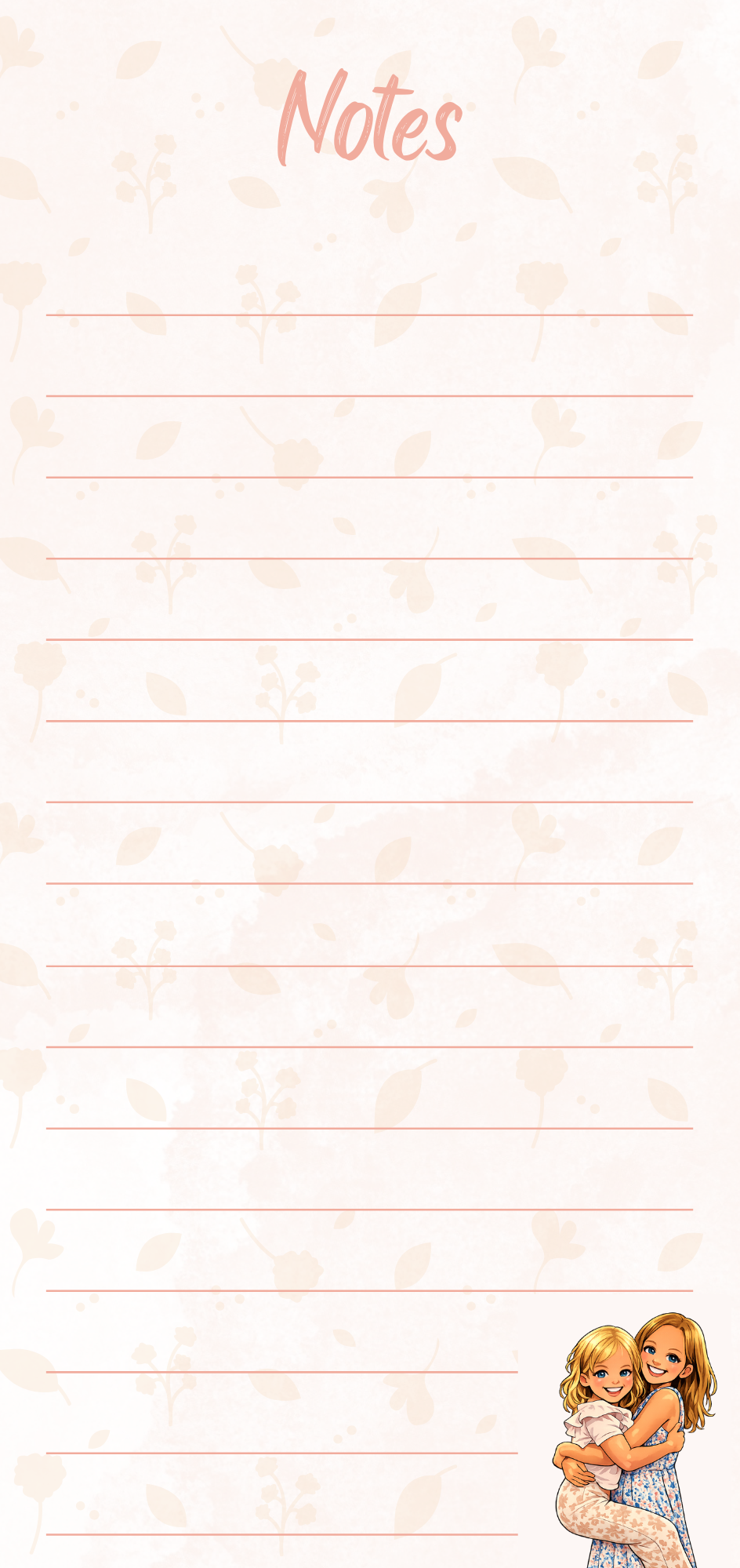 Custom Illustrated Family Notepad