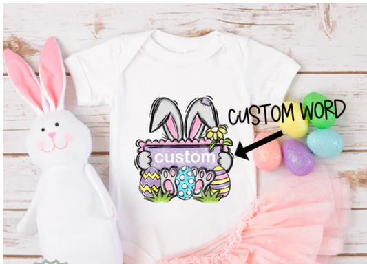 Peek-A-Boo Bunny - Custom Word