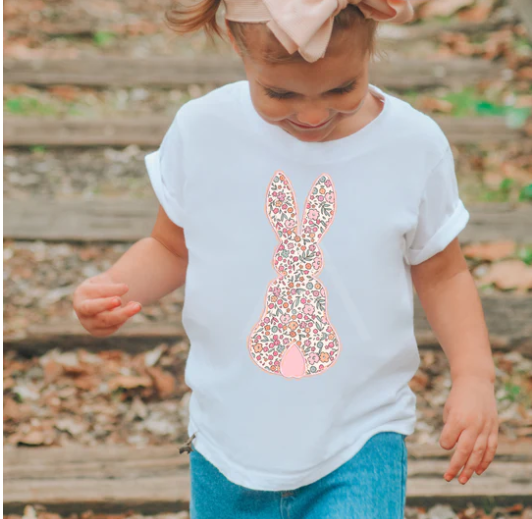 Pastel and floral bunny